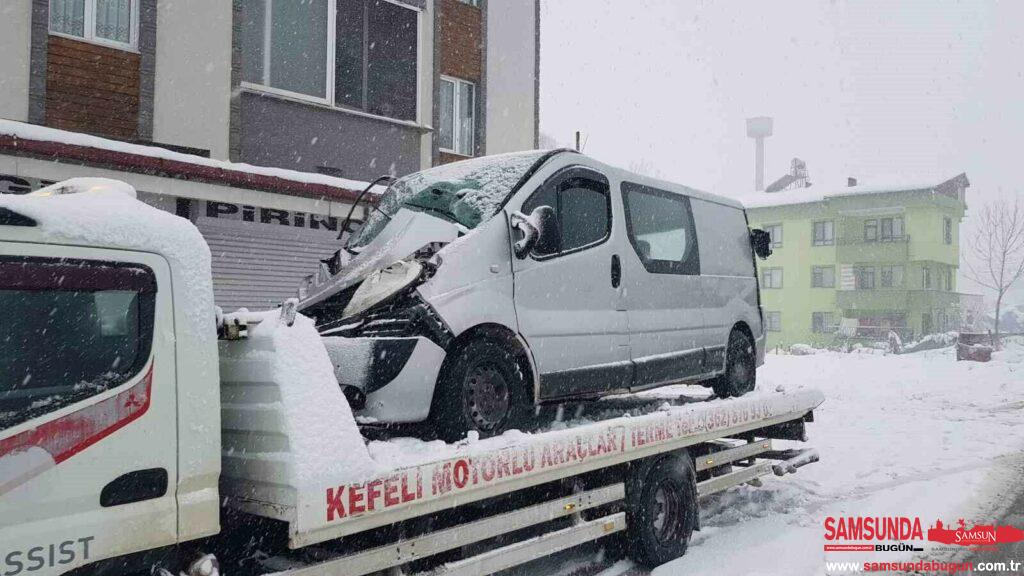 Samsun’da Zincirleme Kaza: 4 Tır ve 1 Minibüs Karıştı