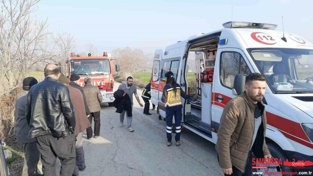 Samsun’da İki Otomobilin Çarpıştığı Kazada 10 Kişi Yaralandı