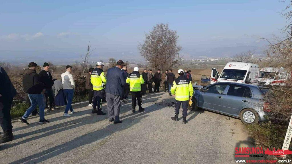 Samsun’da İki Otomobilin Çarpıştığı Kazada 10 Kişi Yaralandı