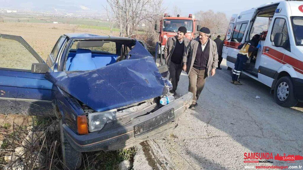 Samsun’da İki Otomobilin Çarpıştığı Kazada 10 Kişi Yaralandı