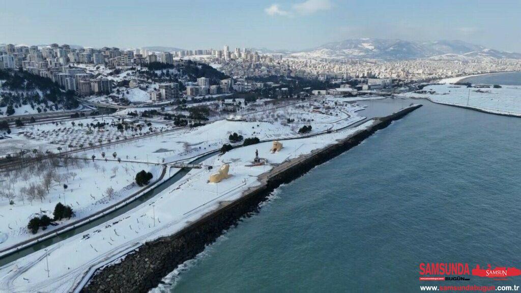 Samsun'da Tablo Gibi Kar Manzaraları