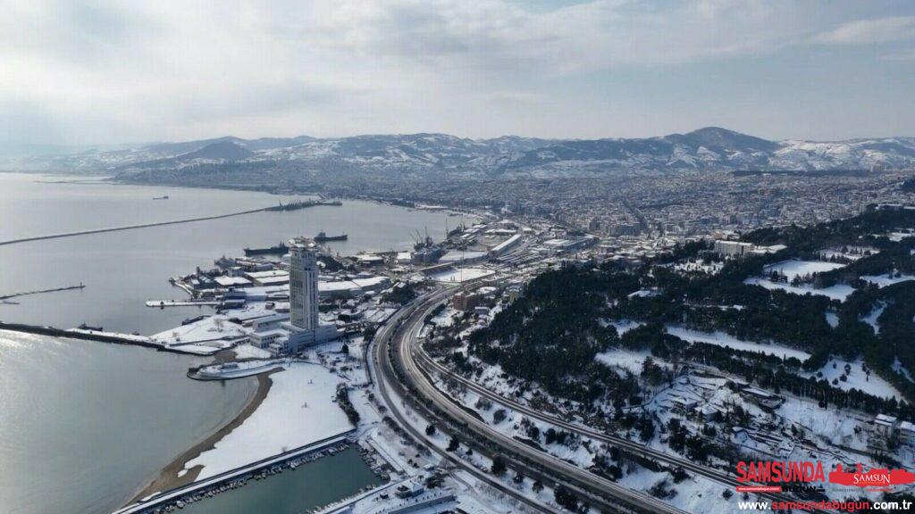 Samsun'da Tablo Gibi Kar Manzaraları