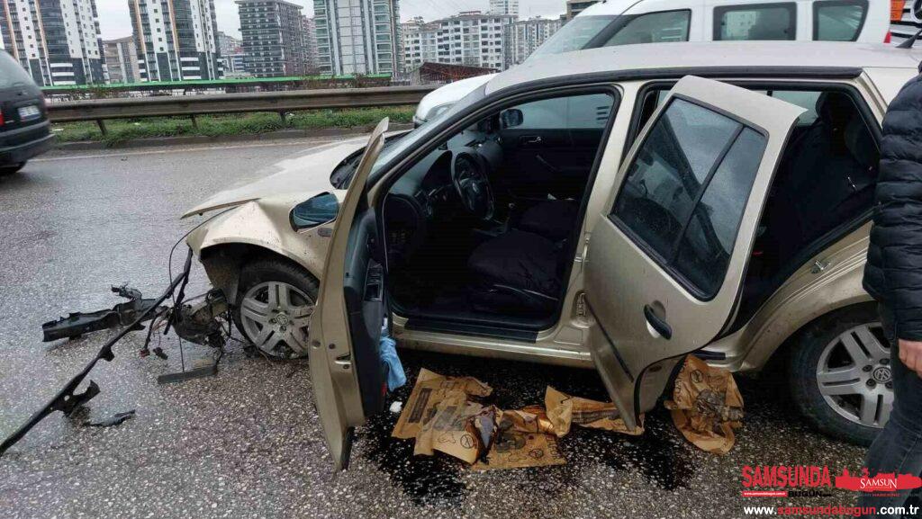 Samsun'da 9 Aracın Karıştığı Zincirleme Trafik Kazası